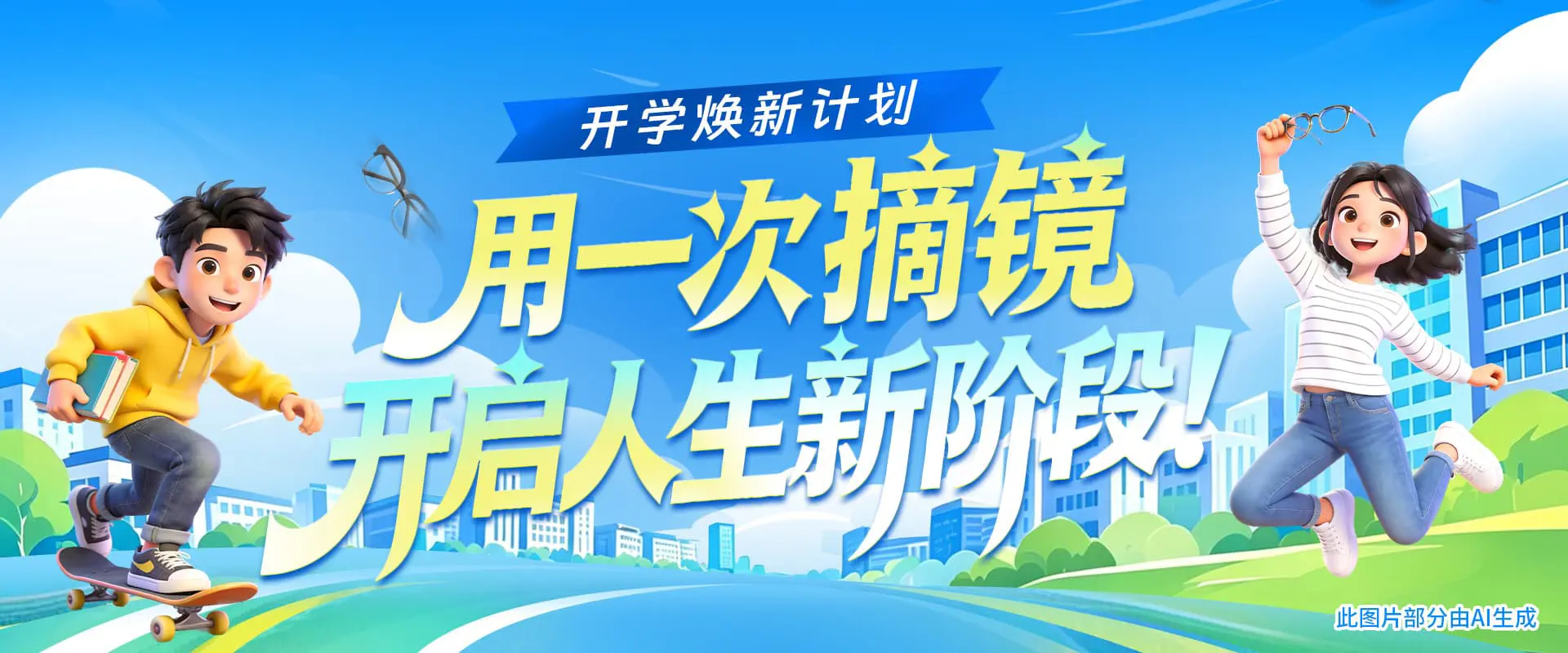 “开学焕新计划：包头朝聚眼科医院近视矫正手术，帮助学生群体摘镜迎接新学期”